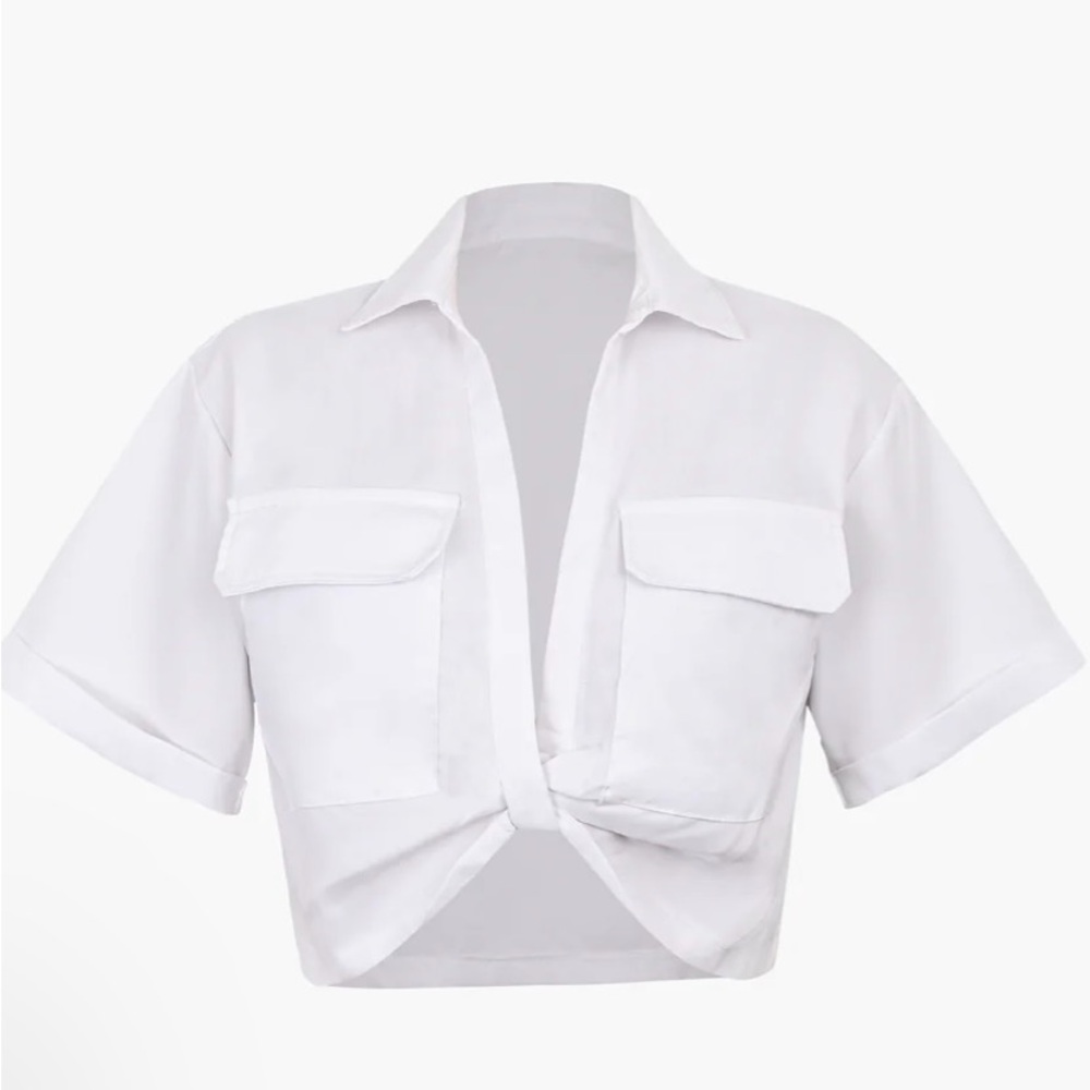 White crop top